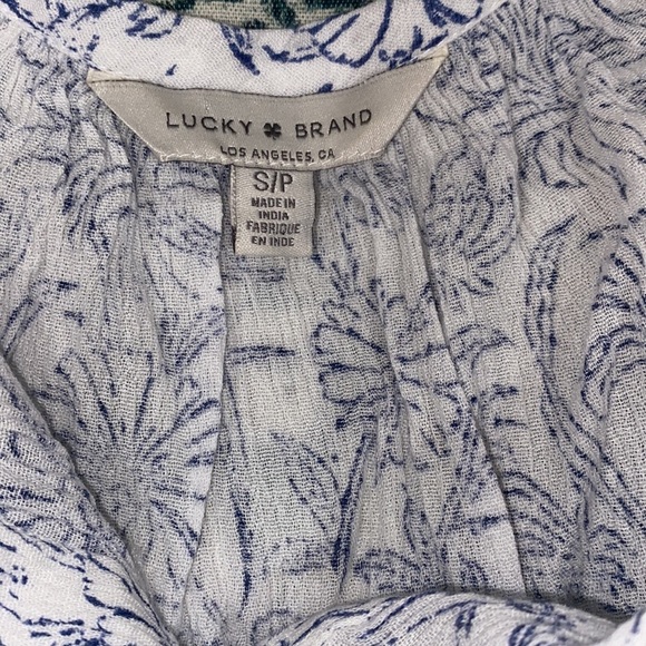 Lucky Brand blue & white floral size small - Picture 4 of 4